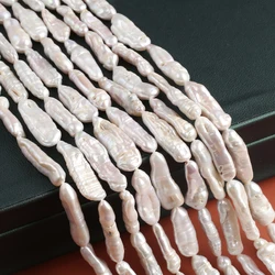Natural Pearl Biwa Bead Grey Exquisite Shape Elegant Appearance for DIY Jewelry Making Handmade Bracelet Necklace Length 36cm