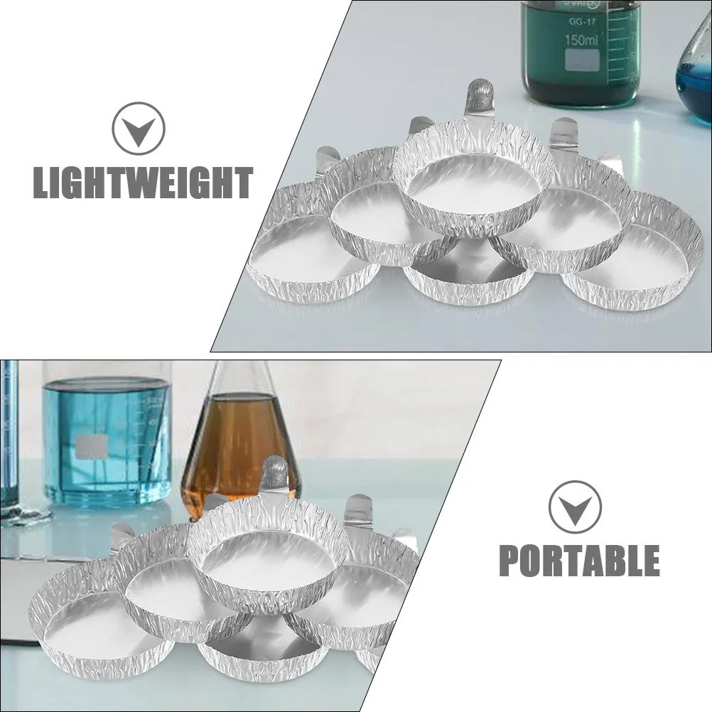 

200 Pcs Aluminum Foil Weighing Dish Disposable Dishes with Handles Pans Scale Tray