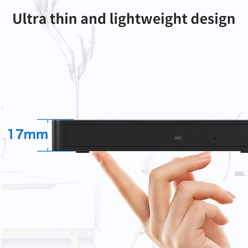 ABKN-Universal USB محرك أقراص مضغوطة خارجي مشغل DVD يعمل لأجهزة الكمبيوتر المحمول Windows 7/8/10/11 أنظمة