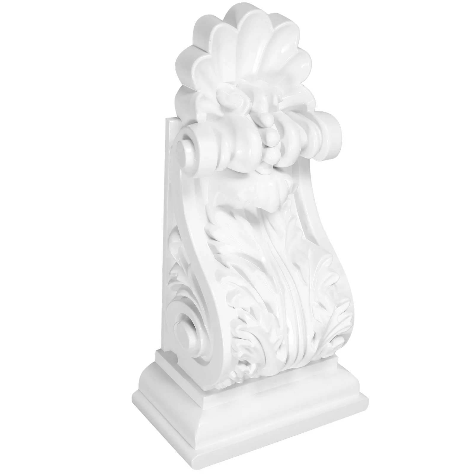 

European Style White Carved Corbel Decorative Applique Ceiling Wall Door Window Corner Carved Furniture Decor Molding
