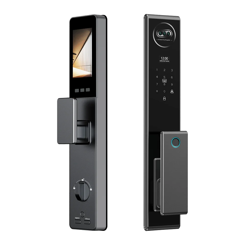 Factory Price IP68 Electronic Keyless 3D Face Recognition Fingerprint Password NFC Outdoor Smart Door Lock
