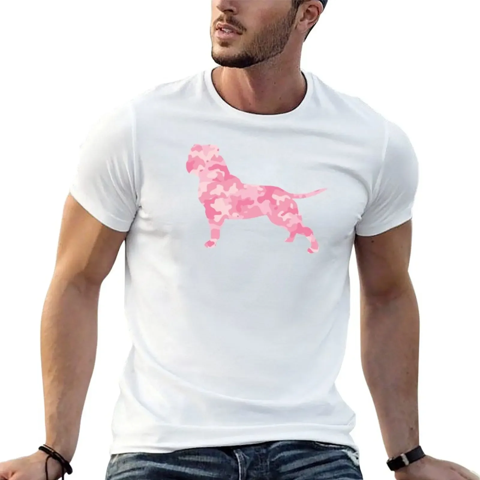 American bully pink camouflage T-Shirt graphic t shirt vintage hippie clothes mens vintage t shirts