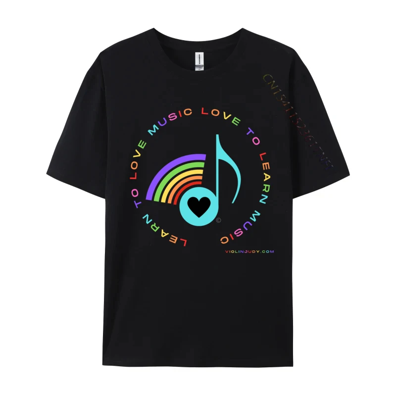 Learn To Love Music Love To Learn Music Design Printed On Tops & Tees for Men Cotton Top T-shirts Casual Tops Shirts Funny