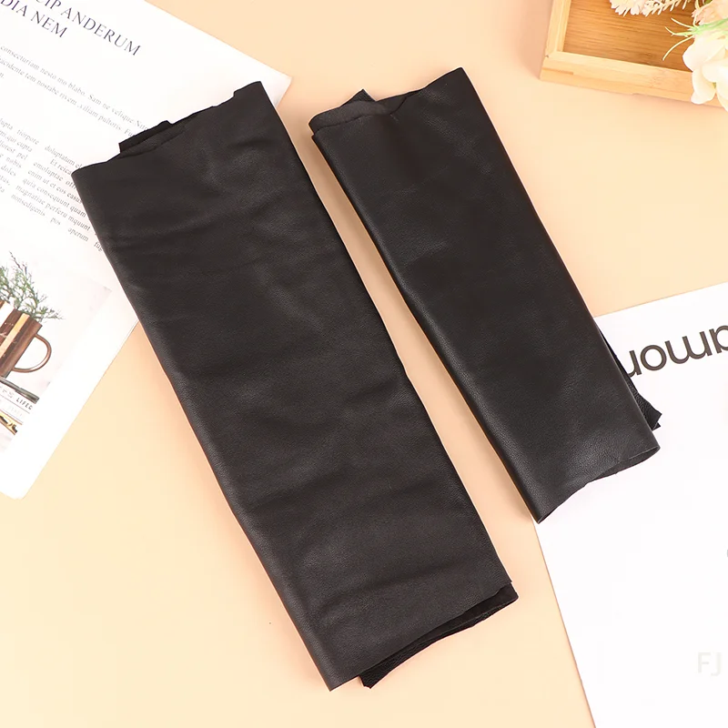 

[YU]Black Color Soft Genuine Leather Fabric Sheet Real Goat Skin Piece Sewing Leather Material thickness 0.6mm