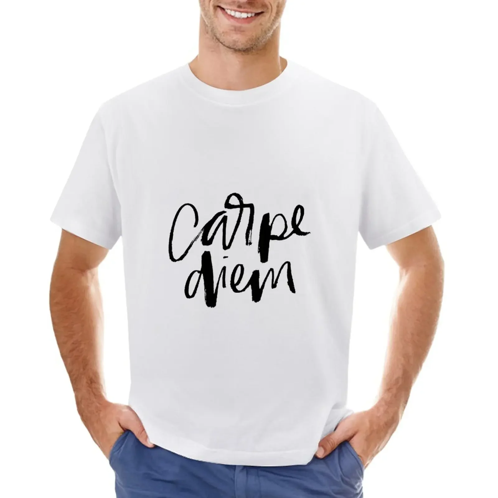 Carpe Diem T-Shirt quick drying korean fashion men graphic t shirts