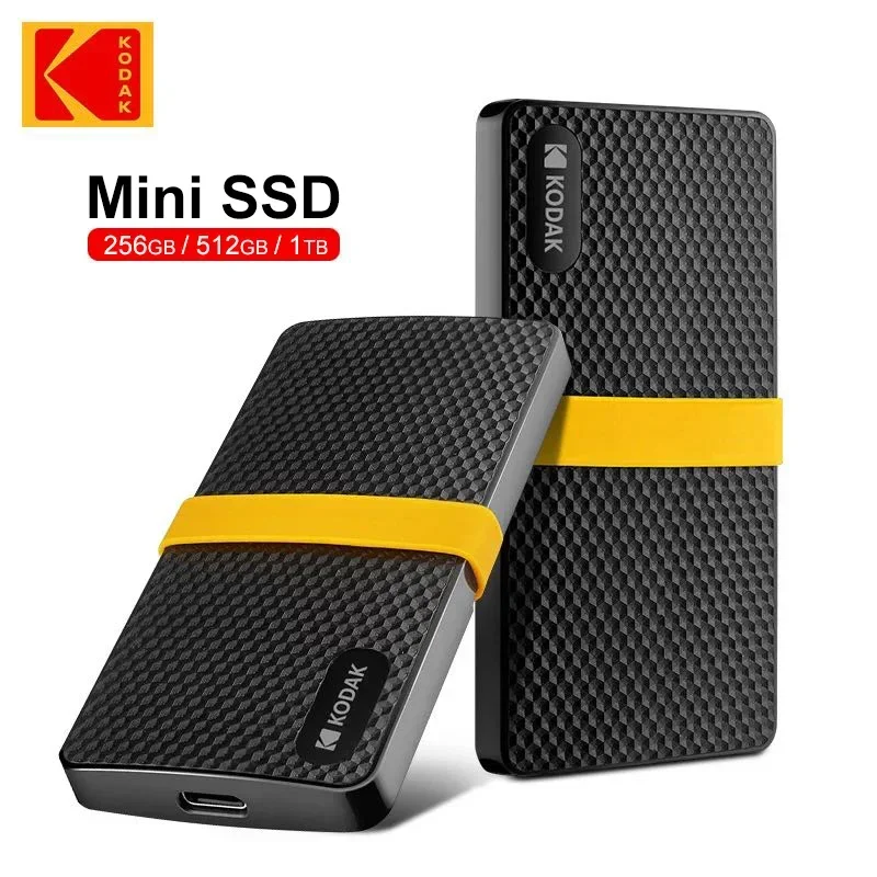 KODAK X200 2TB External SSD Mini Portable Hard Drive SSD 1TB USB3.1 HD Externo 256B 512GB PSSD for PS4 PC MAC TV Smartphone