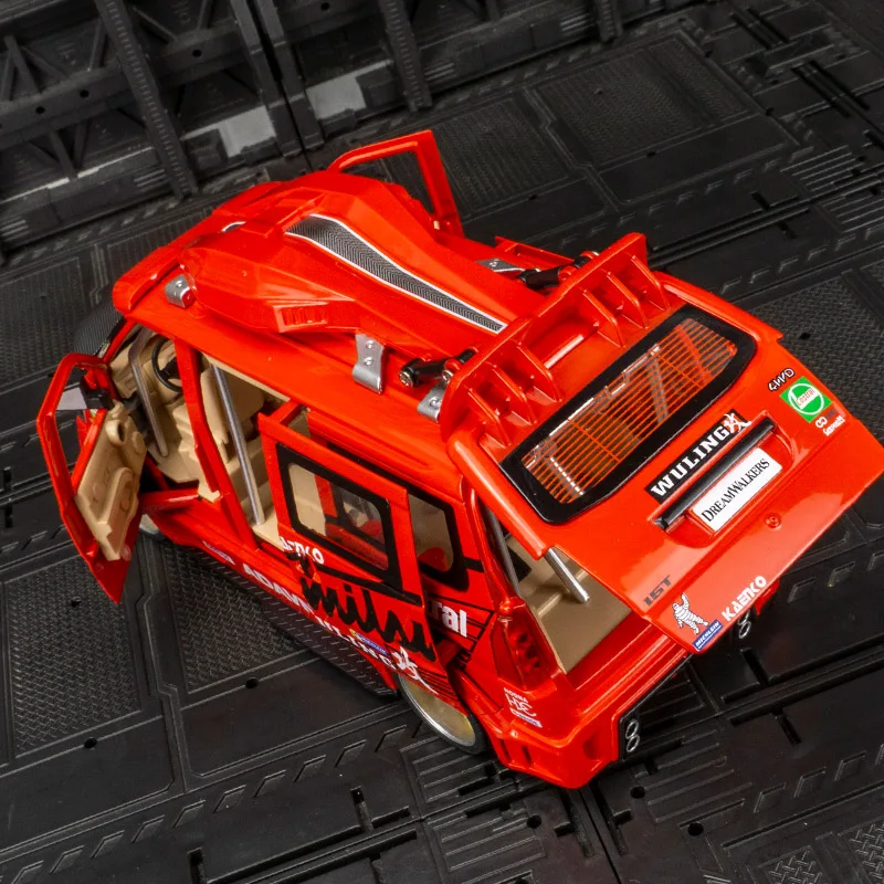1:24 simulação liga modelo de carro jdm som e luz van porta e capô do motor tronco pode ser aberto