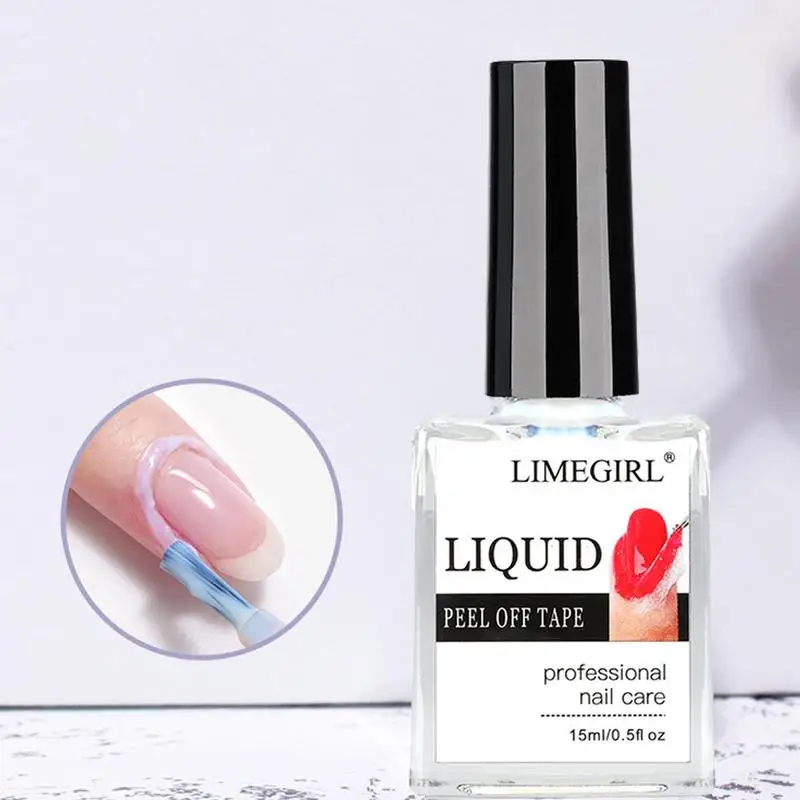 Barrera de látex líquido para esmalte de uñas, protector de cutículas, fácil de pelar, Simple