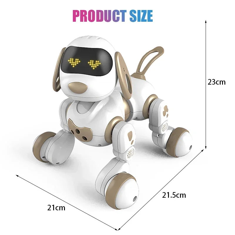 Funny RC Robot Electronic Dog Stunt Dog Voice Command Touch-sense Music Song Robot Dog for Boys Girls Children's Toys 18011