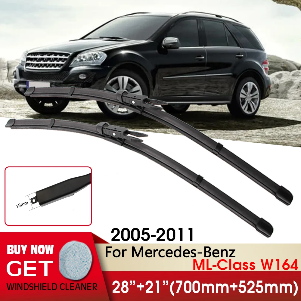 

Car Wiper Front Wiper Blade 28"+21" For Mercedes-Benz ML-Class W164 2005-2011 Pinch Tab Arm Windshield Windscreen Front Window