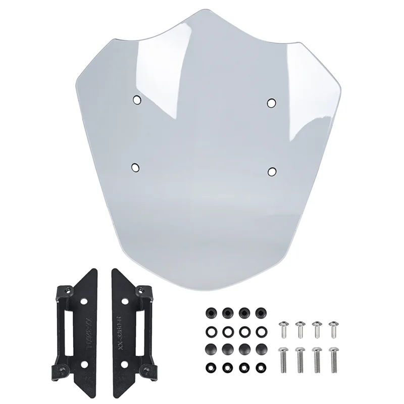 

T48C_Motorcycle Windscreen Windshield Wind Deflector(Black)