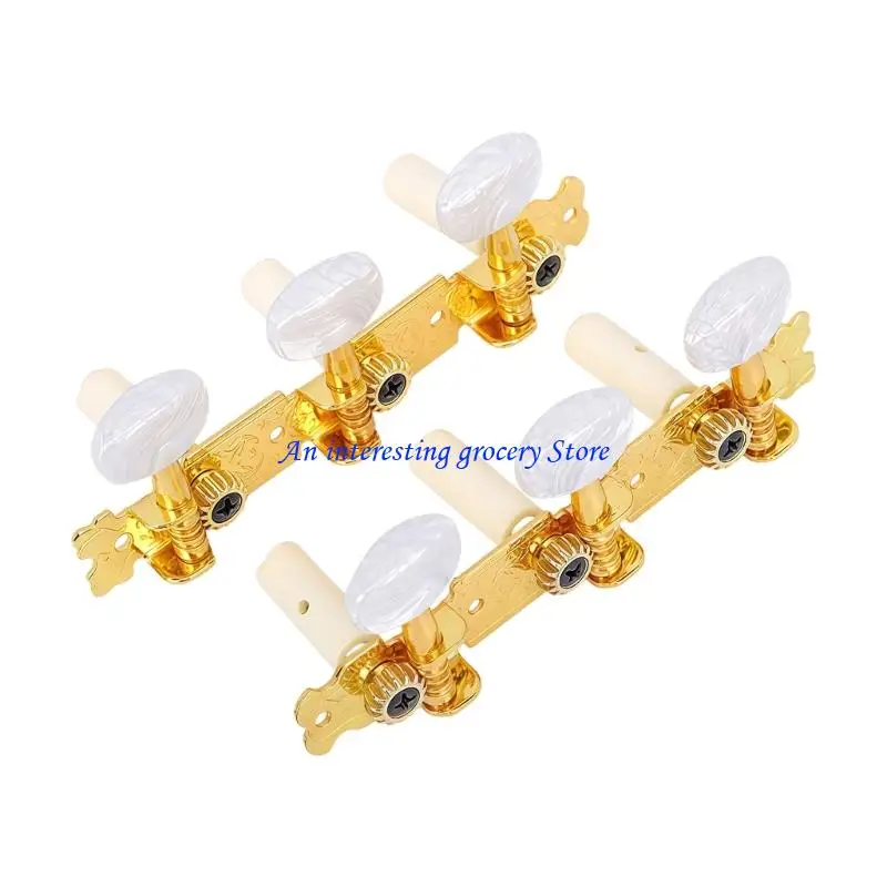 652D 2PCS Open Guitar Ukulele Tuners ABS Texture for Accurate Control