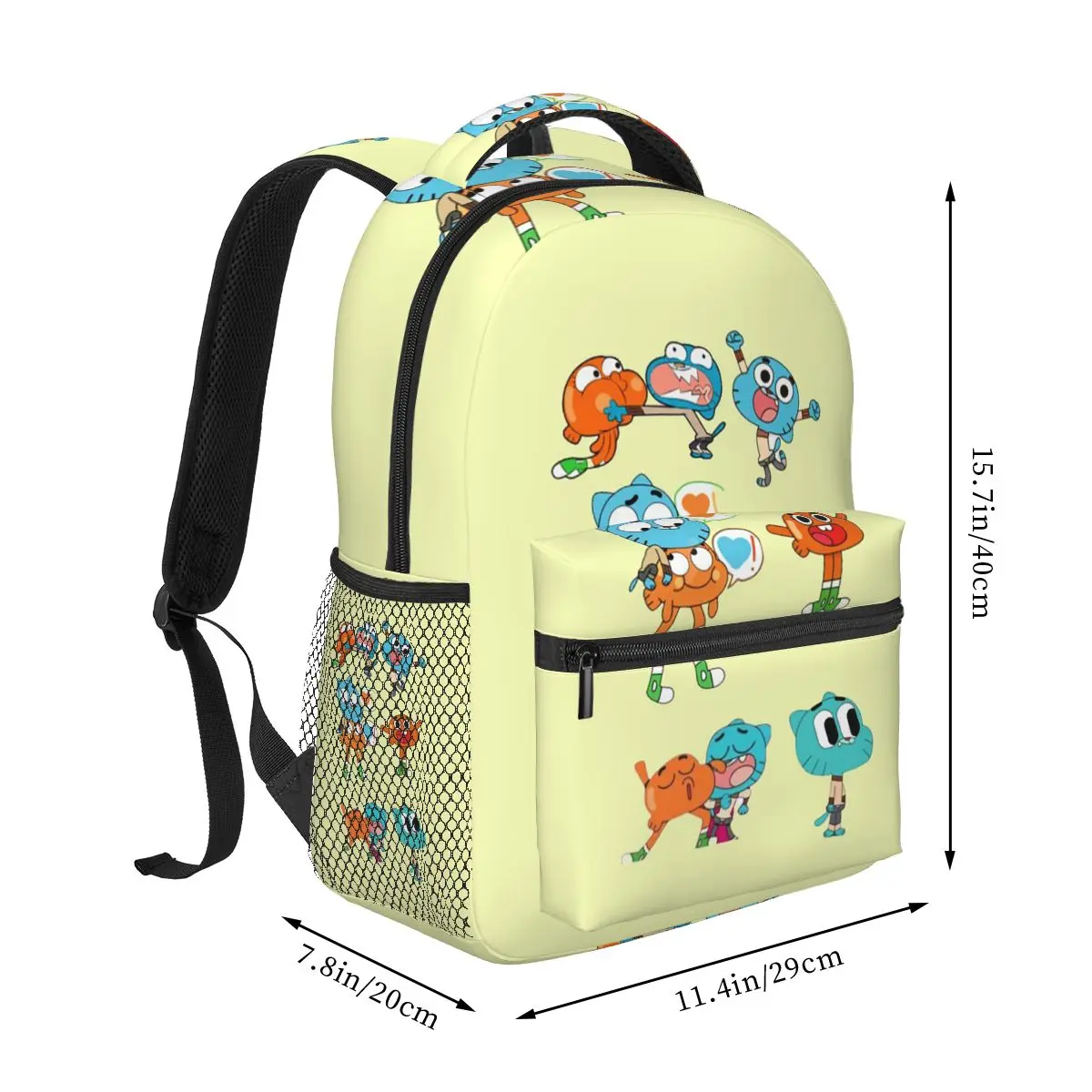 Gumball And Darwin Game The Amazing World Of Gumball Backpacks Boys Girls Bookbag Students School Bags Rucksack Shoulder Bag