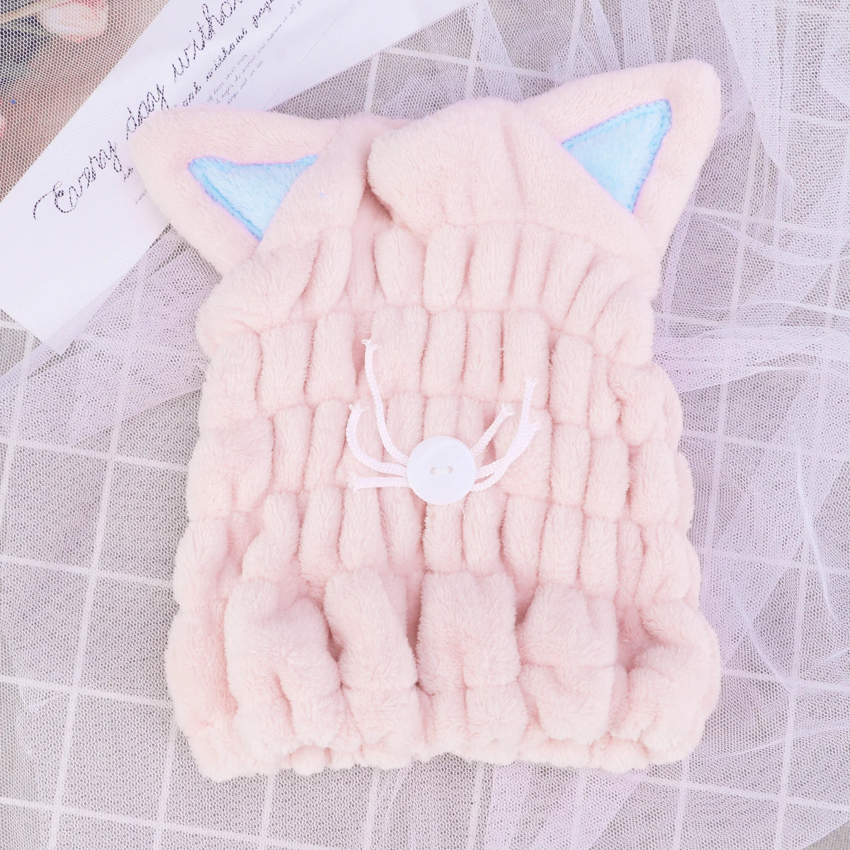 

Dry Hair Cap Fast Drying Towel Hair-drying Micro Fiber Cartoon Lightweight Coral Gym Travel Bathing Make-up Split Ends Reduction