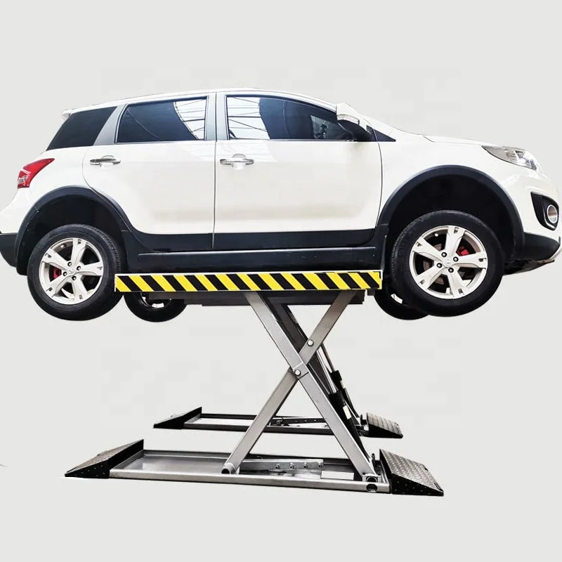 Hydraulic Electric Garage Horizontal Scissor Lift Low Rise Car Lift