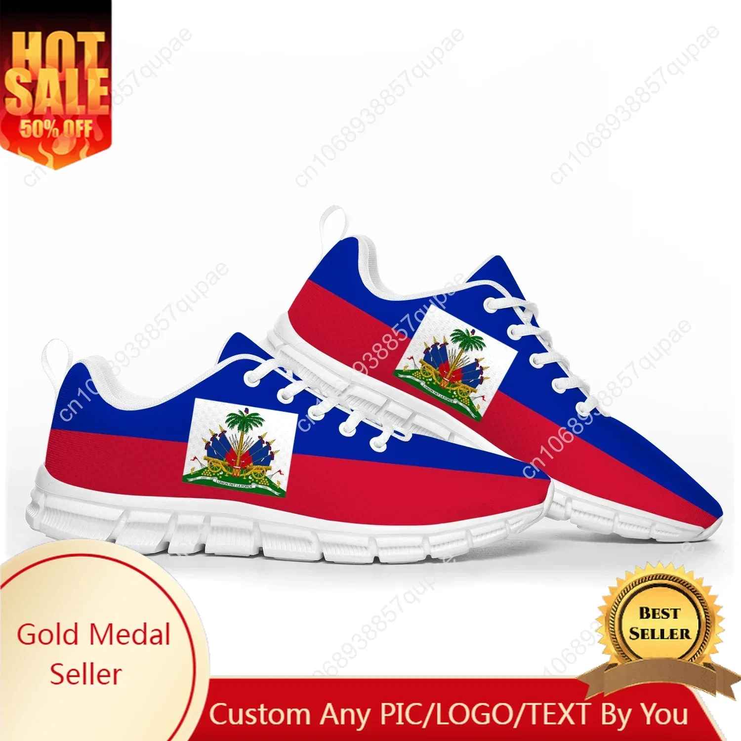 

Haitian Flag Sports Shoes Mens Womens Teenager Sneakers Haiti Casual Custom High Quality Couple Shoes