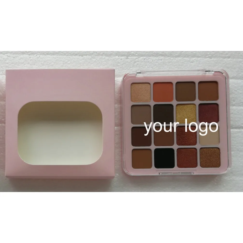 16 Colors Matte Shimmer Glitter Waterproof Eyeshadow Palette Private Label Custom Logo Vegan Makeup Wholesale Glitter Eye Shadow