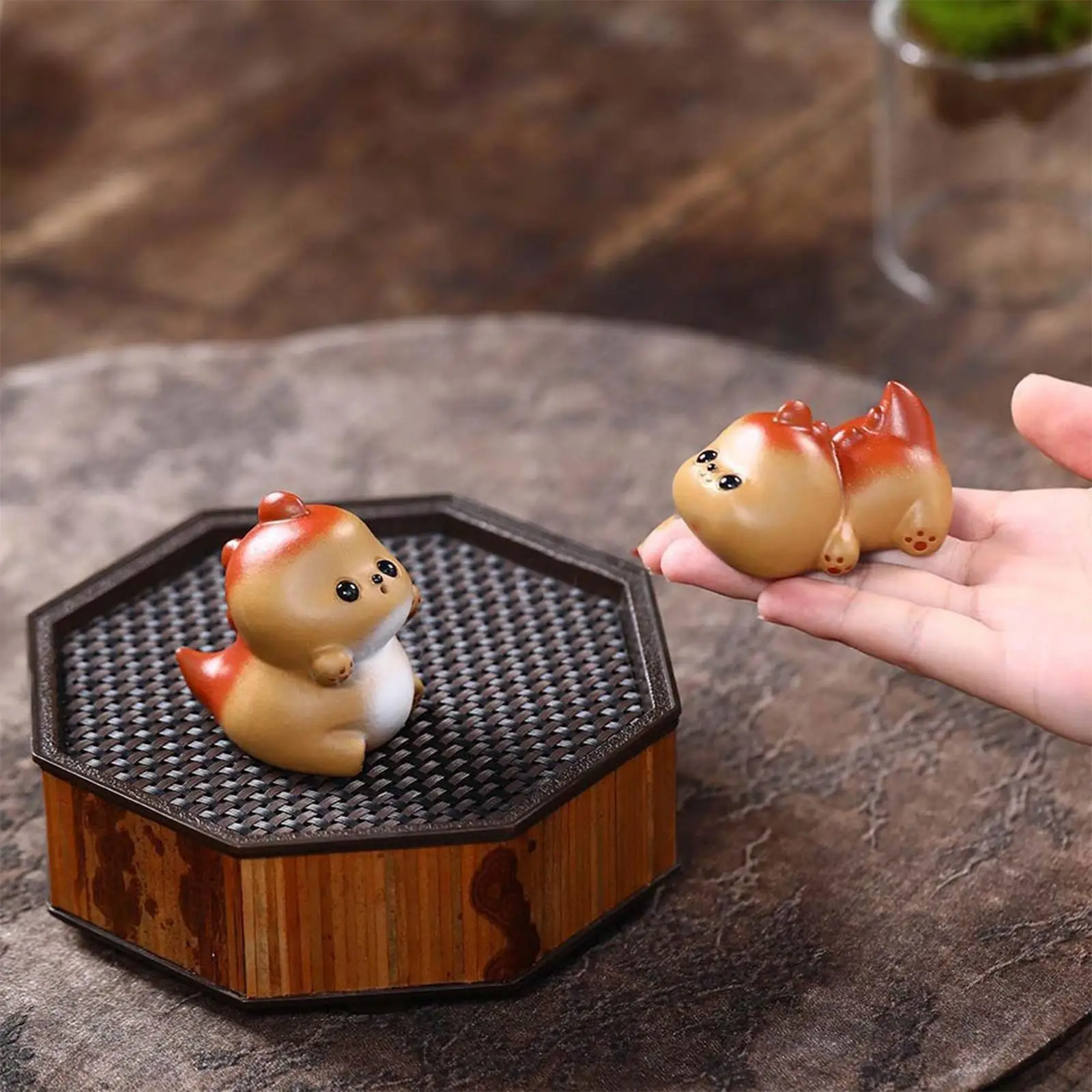 Chinese Zisha Tea Pet Kung Fu Tea Pet Model Lovely Tabletop Ornament Small