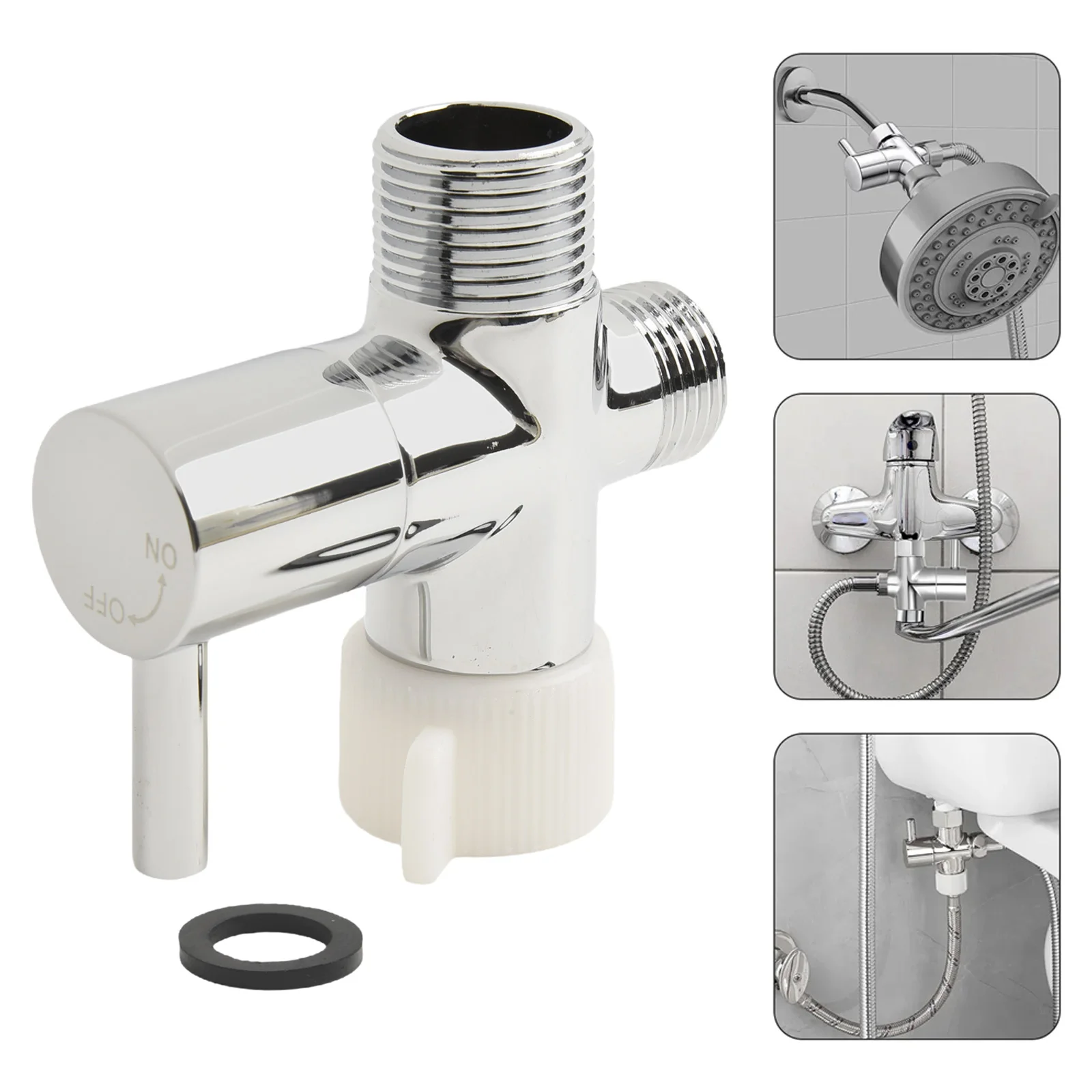Hand Held Sprayer T Adapter Bidet T Adapter Metal Tee Connector Easy Installation Sturdy Construction Water Flowing Control