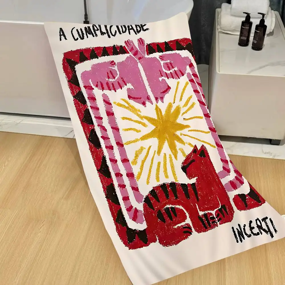 Abstract Ancient Egypt Snake Leopard Microfiber Beach Towel Absorbent Quick dry Soft Swimming Resort Mountain Climbing Towel