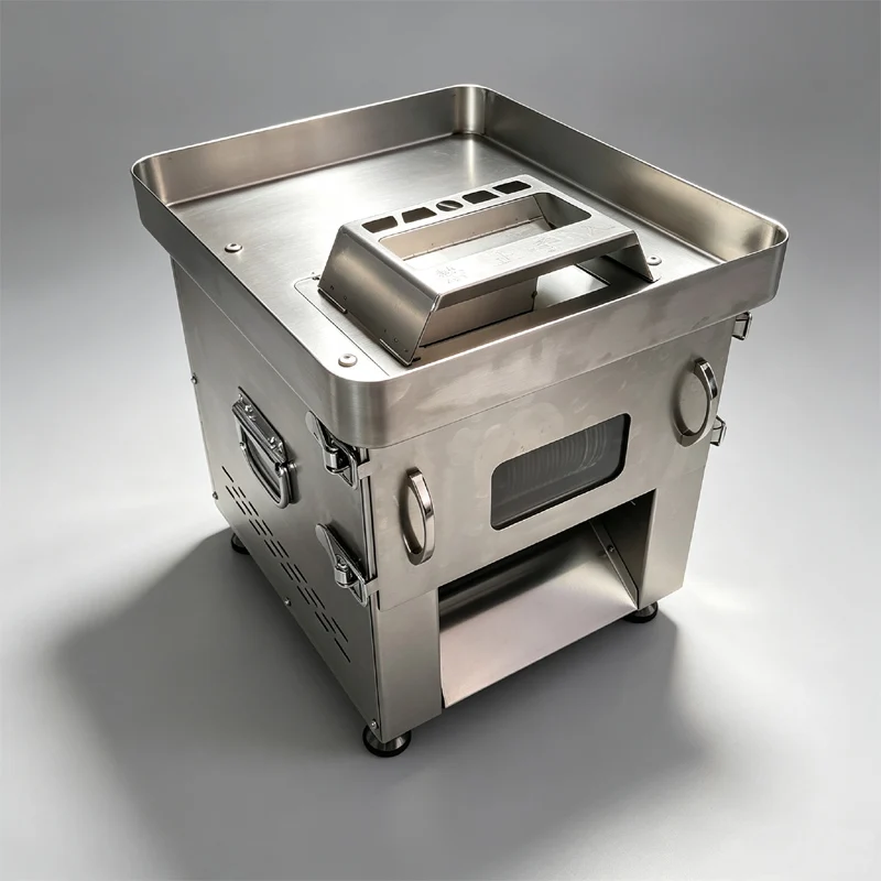 Automatic Meat Slicer With Stainless Steel Knife Group Detachable Electric Meat Cutting Machine For Slicing Shredding Diced Meat