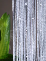 Imitation pearl cord curtain bead curtain fringe curtain room door curtain partition curtain 1PC