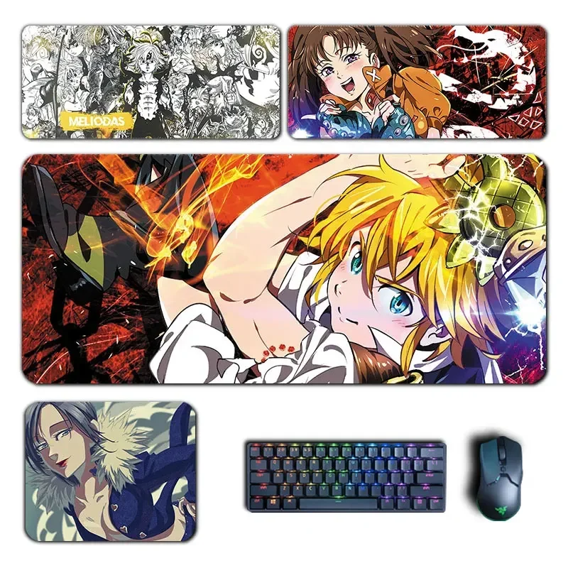 The Seven Deadly Sins Mouse Pad Meliodas Ban Diane Merlin Escanor Large XXL Mousepad Computer Keyboard Pad Accessories Desk Mat