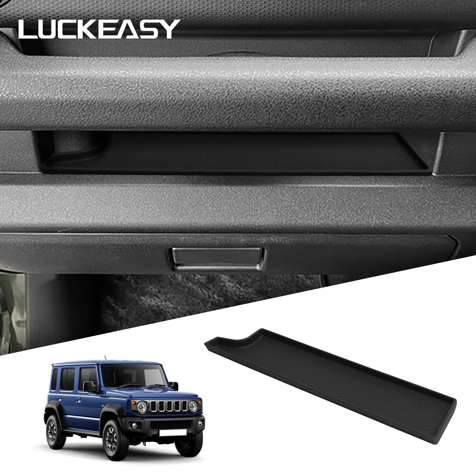 LUCKEASY für Suzuki Jimny 2024-2025 Beifahrer-Aufbewahrungsbox Schutzmatte Innenraum-Zubehör Organizer-Einlage Nur für Rechtslenker