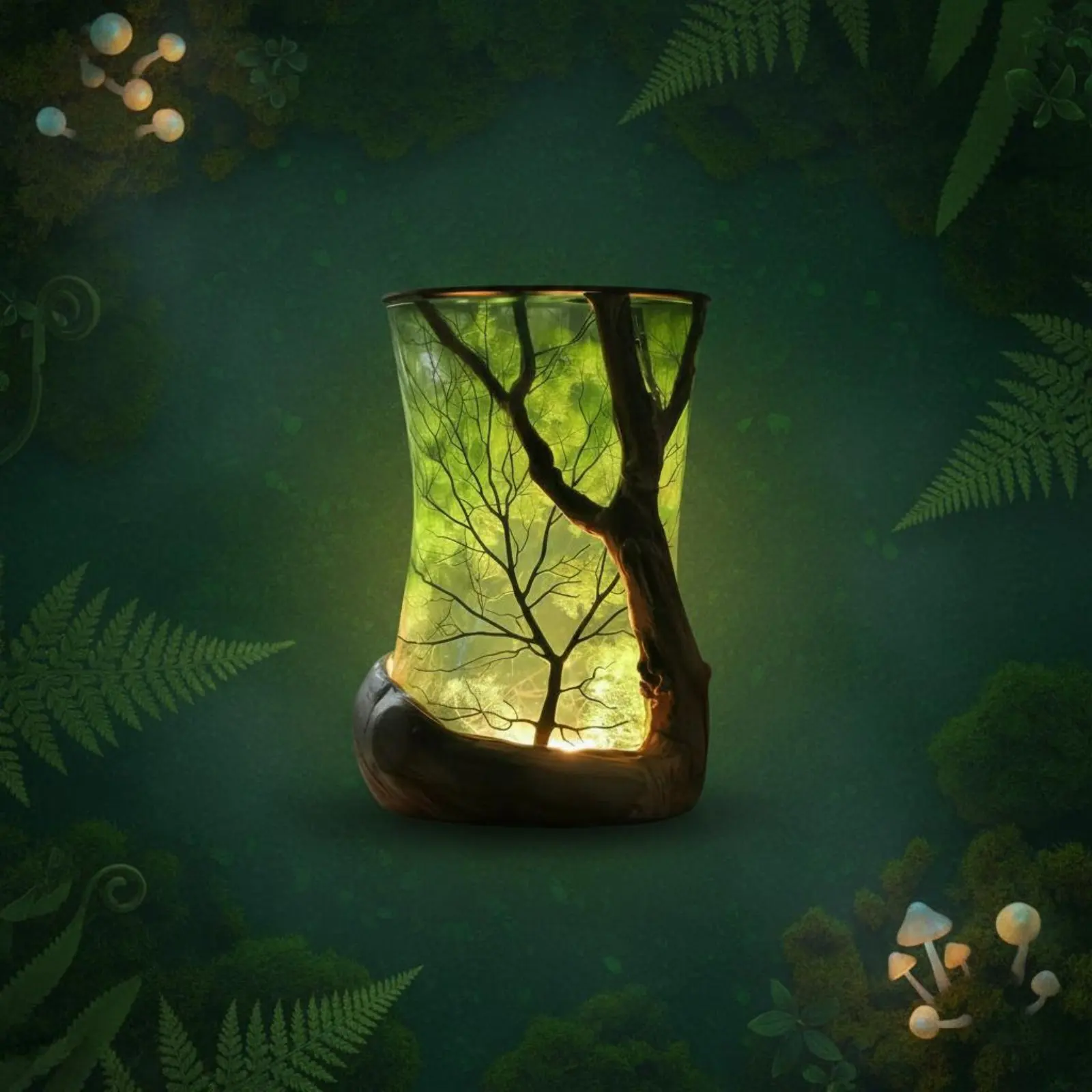 

Enigmatic Grove Lamp Artistic Design Tree Scene Night Lamp Home Decor Warm Shine Indoor Lighting Dimensional Effect for Bedroom