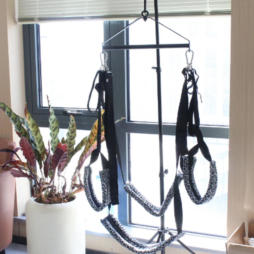 Couples Sex Swing Soft Seat and Leg Bondage BDSM Restraint Cuff Enhancer Erotic Hanging Door Swing Adult Sex Toys Sex Furniture