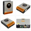 PowMr 2400W 순수 사인파 인버터 24VDC ~ 110V/120VAC 50A PWM 충전 컨트롤러 최대 PV 80VDC 태양광 인버터 오프 그리드 시스템 6