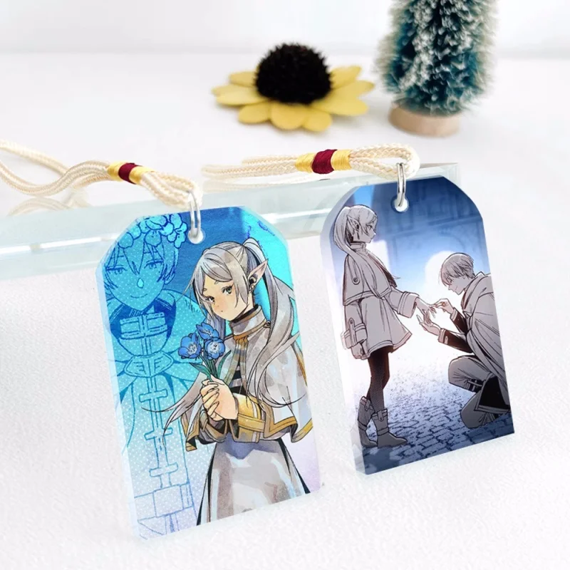 Anime Frieren at the Funeral  Himmel Transparent Keychain Cosplay Acrylic Figure Keyring Kids Collection Toy 7477