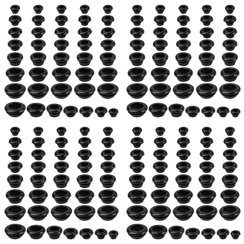 ABWZ-280Pcs Rubber Grommet Assortment Wiring Cable Gasket Plug Cable Passage Grommet Electrical Conductor Grommet Set O Rings