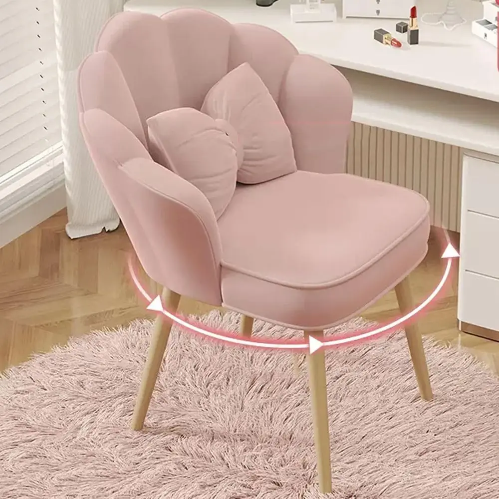 ern lower Shaped Dring Tale Chair with 360° Rotation High ack Makeup Stool or edroom Stylish and unctional Makeup Chair(1)