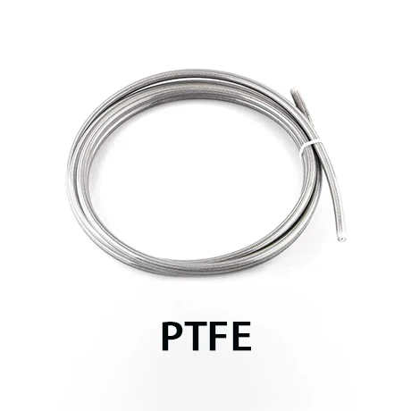 1-10M AN3 Motorcycle Braided Stainless Steel Brake Line Hose Fluid Hydraulic Hose Brake Line Gas Oil Fuel Tube PipeInternal PTFE image 3