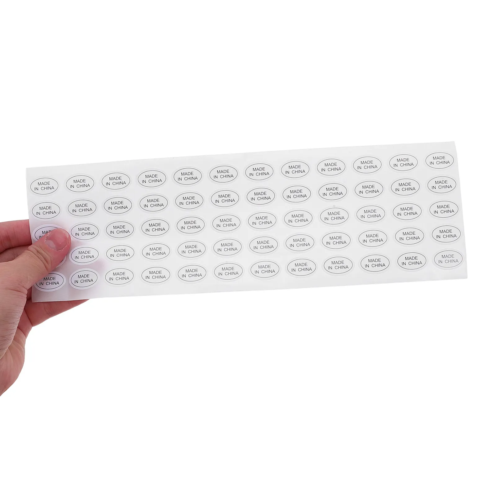

1200Pcs China Product Label PVC Self Adhesive White Tear Resistant Waterproof Oil Proof Kitchen Food Packaging Labels