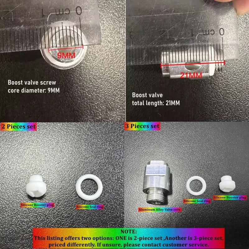 Moka Pot Dual Valve Core Set Universal For 2/4 Cups Aluminum Mocha Pot Upper Chamber Pressure Valve Core Seal Ring Booster Plug