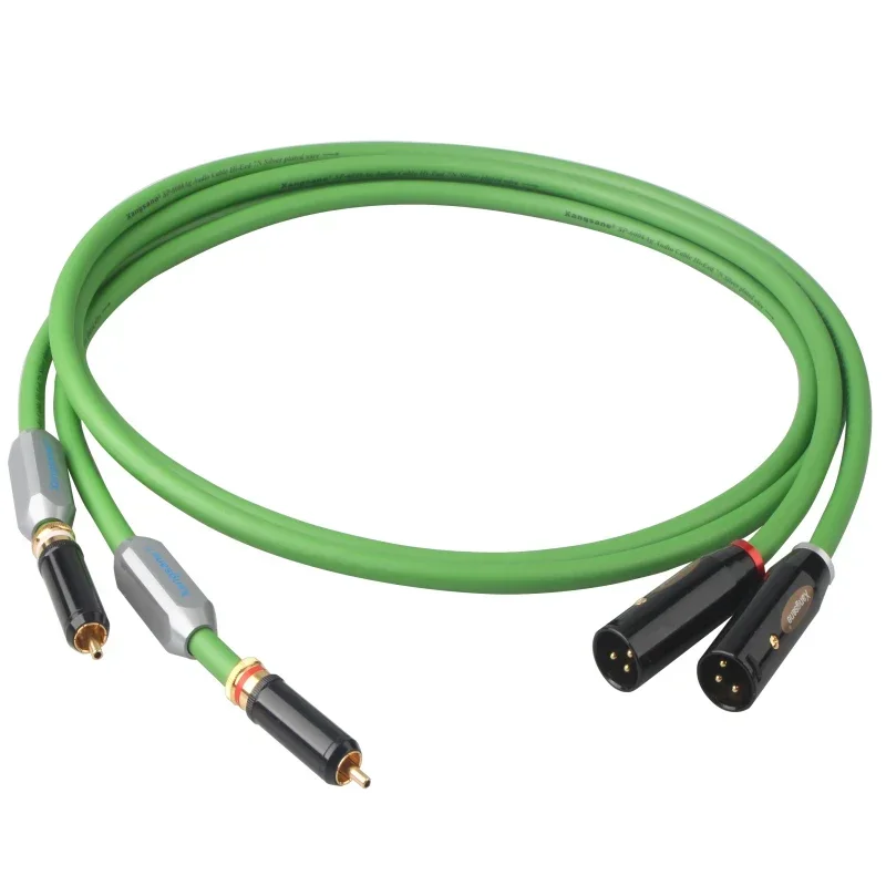 Pair 7N OCC Silver Plated RCA To XLR Cable Male Female Double Shield HiFi Audio Interconnect Line image 2