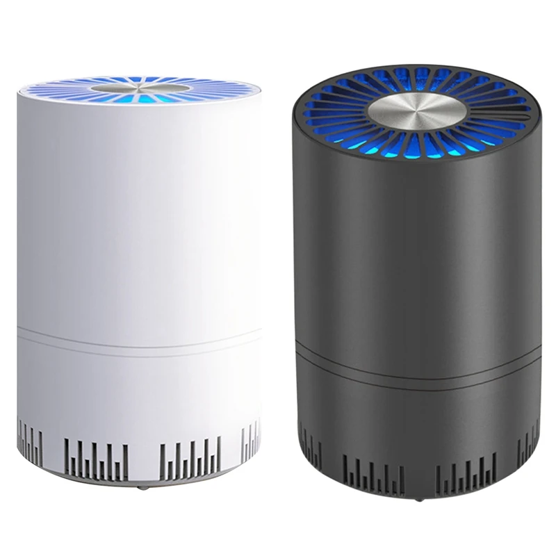 가정용 자동 연기 감지기 헤파 필터, 자동차 공기 청정기 USB 케이블, 저소음, 야간 조명, 데스크탑