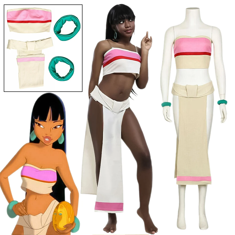 

El Dorado Chel Cosplay Costume Chel Outfit The Road Chel Dance Dress Top Skirt Suit AnimeHalloween Party Adult Women Girls