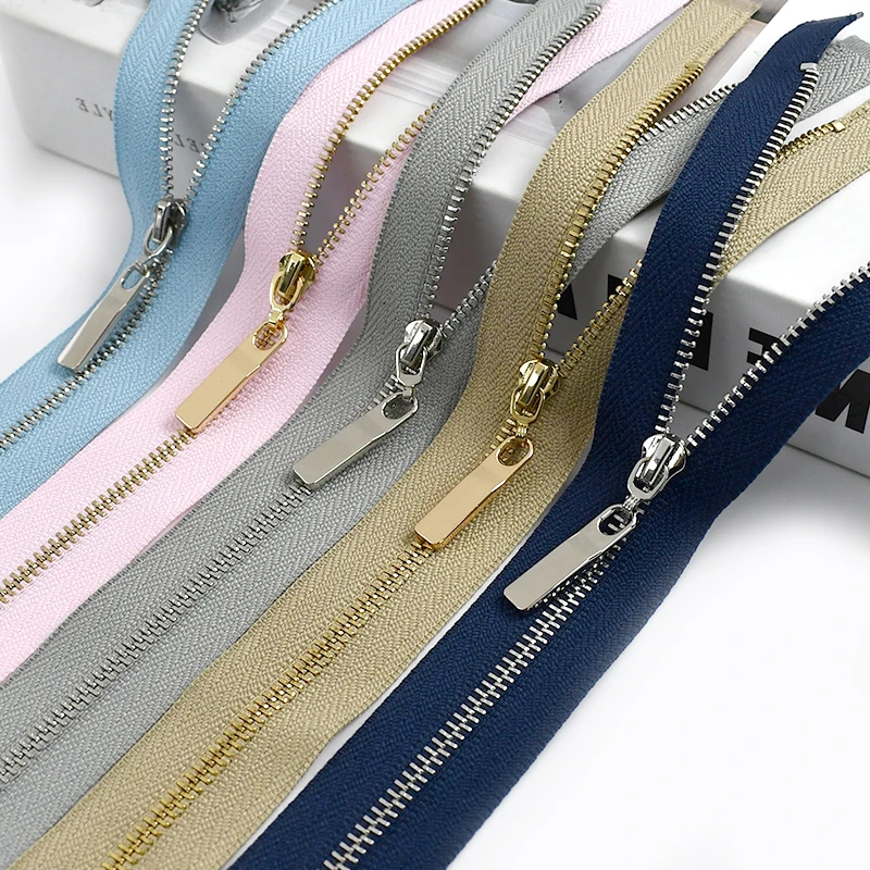 5 قطع ميتي 3 # سحابات معدنية قريبة للخياطة 15/18/20/25/30 سنتيمتر أكياس بسحاب للإغلاق الملابس استبدال الرمز البريدي إصلاح الملحقات #3