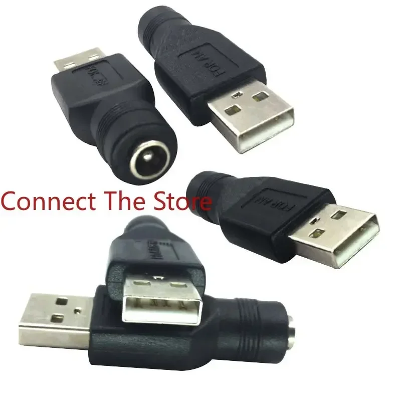 6PCS DC5521 Female To A Male DC5525   USB    Multi-function Laptop dapter