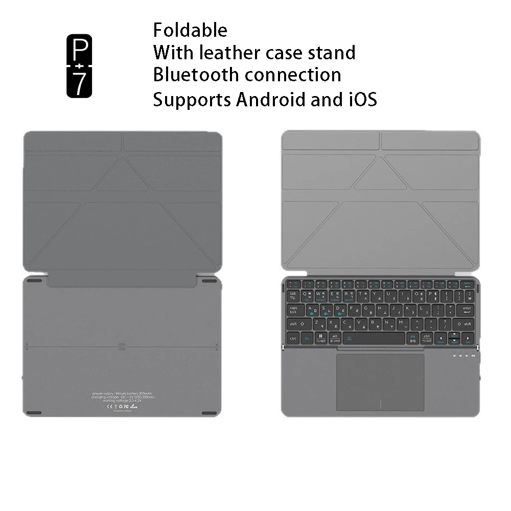 Tablet Foldable Keyboard Universal Bluetooth Connection with Stand 7 Tablet Foldable Keyboard Universal Bluetooth Connection with Stand