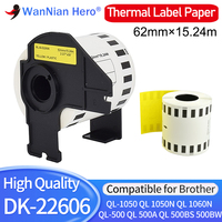 DK-22606 1~5 Roll 62mmx15.24m DK22606 Label Thermal Paper for Brother QL1060N QL1050 1050N QL-500 QL-550 QL-560 570 580 printer