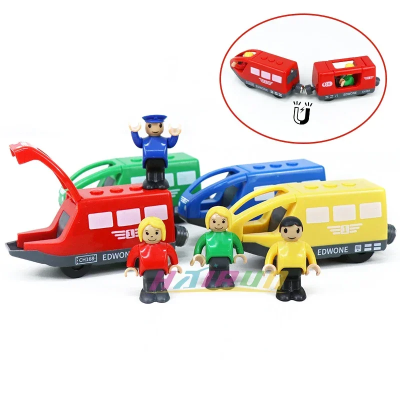 Magnetisch elektrisch treinspeelgoed voor kinderen, compatibele locomotief, elektrische treinwagens voor verjaardagscadeaus voor kinderen