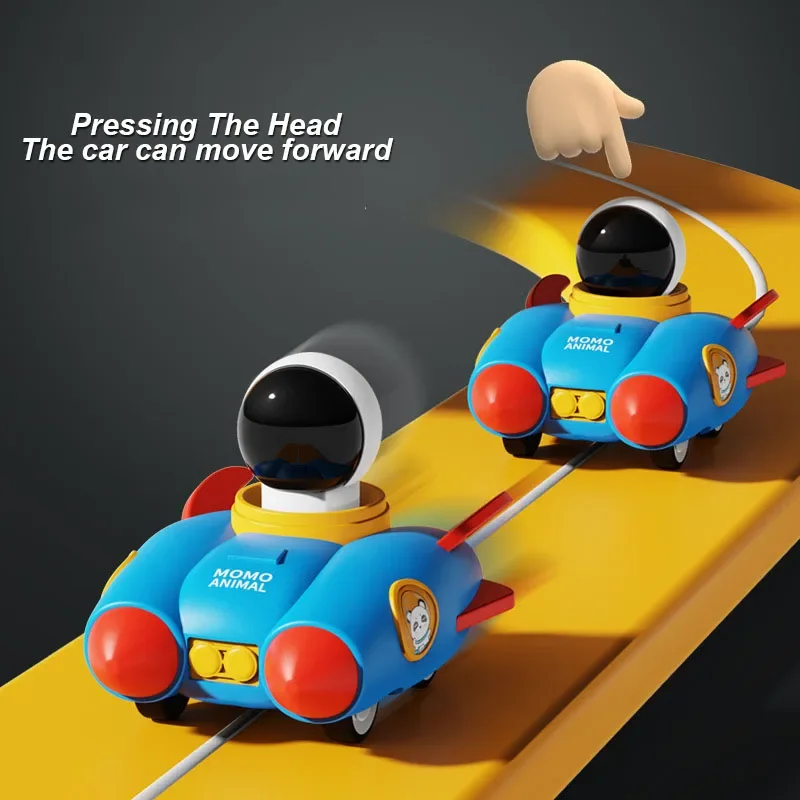 

Rocket Car Boys and Girls Pull Back Inertial Kindergarten Gift Toys Early Childhood Education Action Training Toys Gift for Kid