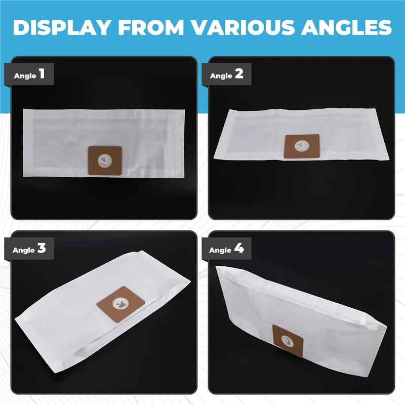 B01C-12 عبوة من أكياس المكنسة الكهربائية لمكنسة Shop-Vac 9066800 2-2.5 جالون من النوع B وQAM70، أكياس ورق فلتر ممتازة للاستعمال مرة واحدة