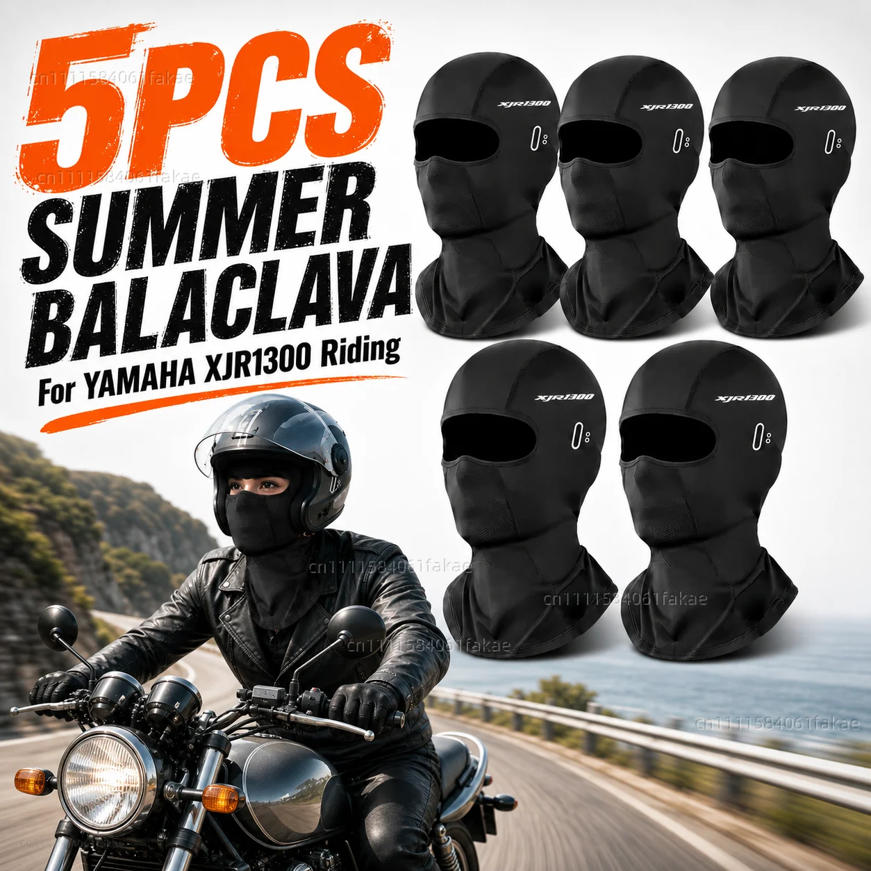 

5PCS Motorcycle Balaclava Summer UV Protection Glasses Face Breathable Hole For YAMAHA XJR 1300 XJR1300 1998-2008 Riding Gear