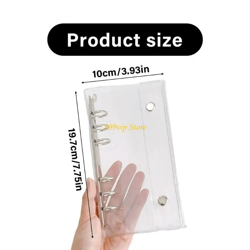 C90C 10 Pieces 6 Lochstempelstasche oder 6 Ringe PVC -Kartenordnerabdeckungen für Fotokard