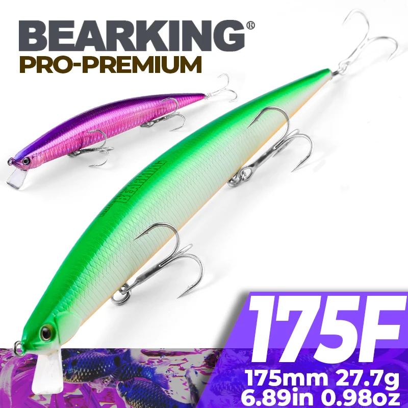Bearking PRO 175 مللي متر 27.7 جرام جودة الصيد السحر الطعم الثابت العائمة جودة ضئيلة المتذبذب أسماك الطعم الاصطناعي معالجة #1
